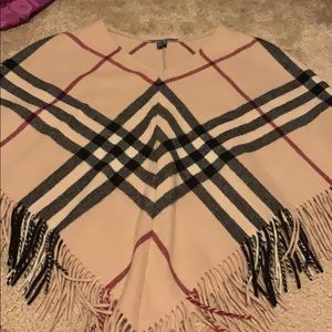 Burberry wool poncho